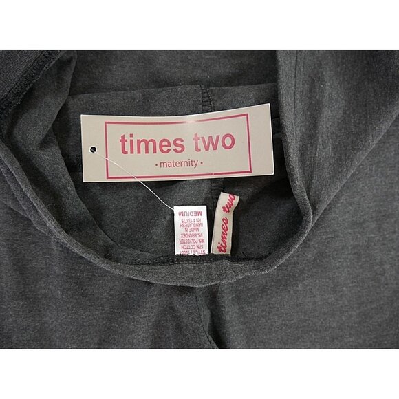 Times Two Maternity Womens Dark Gray Leggings Size Medium New with Tags*** - Picture 2 of 7